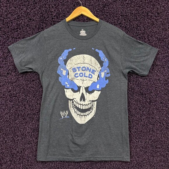 WWE Stone Cold Steve Austin Skull gray T-shirt size medium - Picture 1 of 4